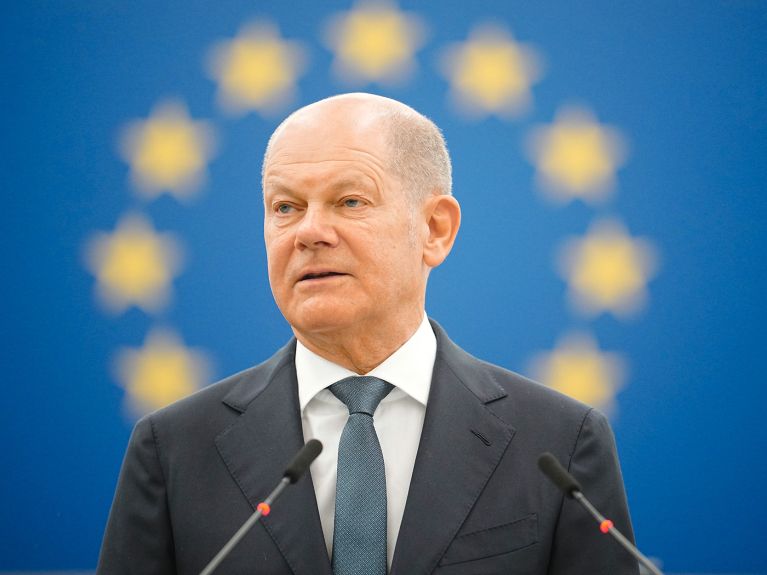Scholz: Europe Day is response to imperialist megalomania Scholz: Europe Day is response to imperialist megalomania