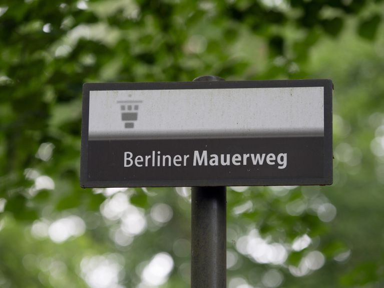 Station on the Berlin Wall cycle trail