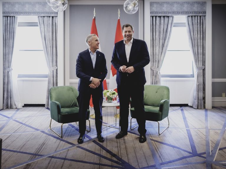 Le ministre allemand des Finances Lars Klingbeil rencontre le Premier ministre canadien Mark Carney