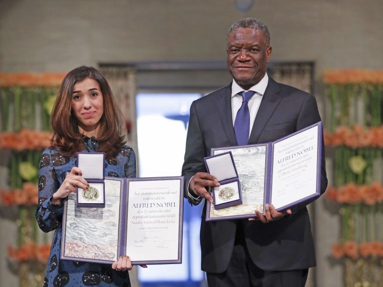 Nadia Murad y Denis Mukwege