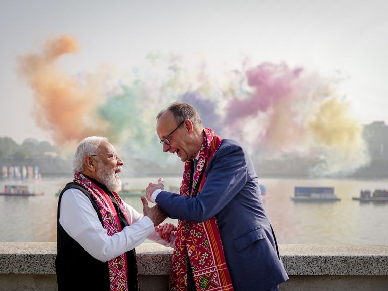Cheerful partners: Federal Chancellor Friedrich Merz and India’s Prime Minister Narendra Modi