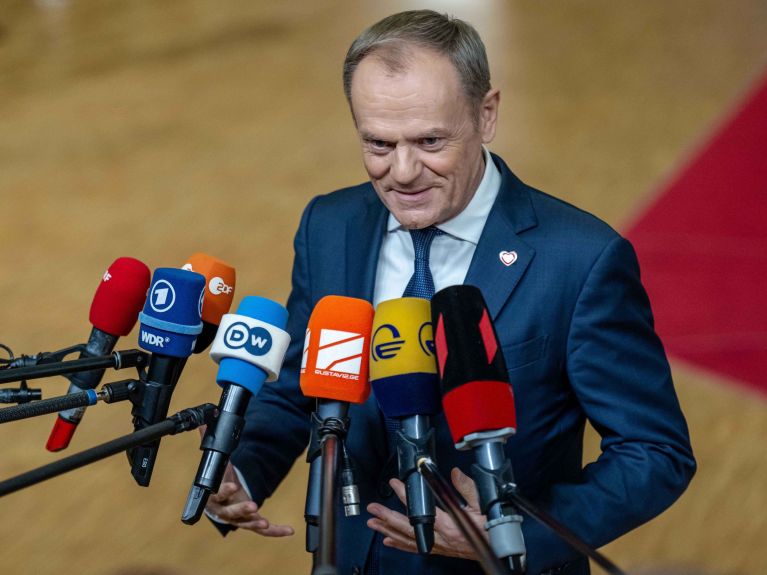 Kanclerz Scholz składa gratulacje nowemu polskiemu premierowi Donaldowi Tuskowi.
