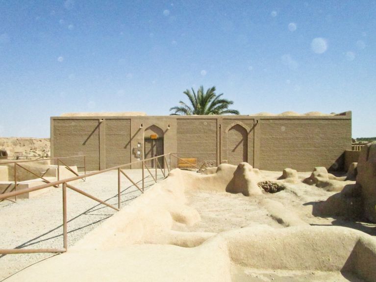 Reconstructed western façade of Sistani House with side entrance