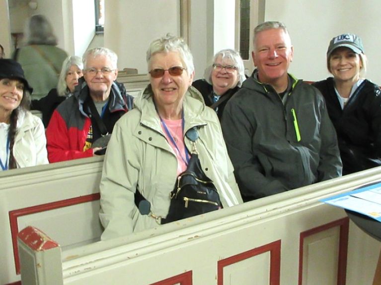 People in a church 