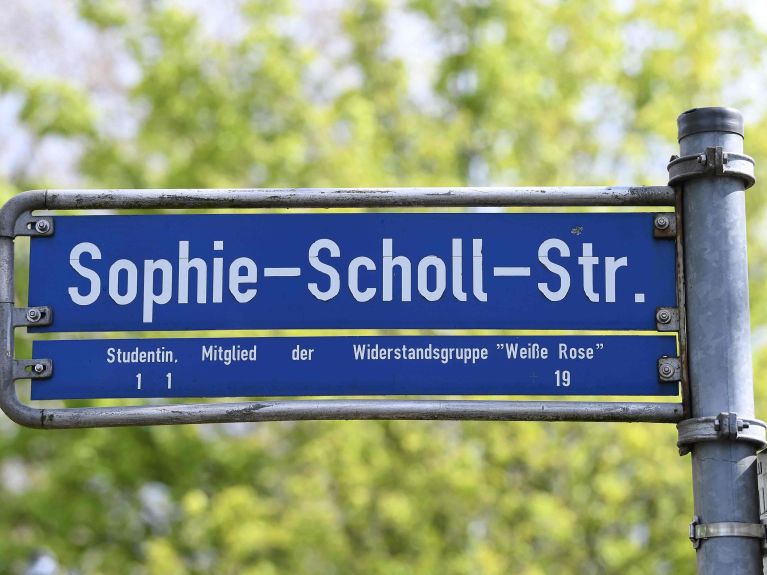 Muitas ruas na Alemanha têm o nome de Sophie Scholl.
