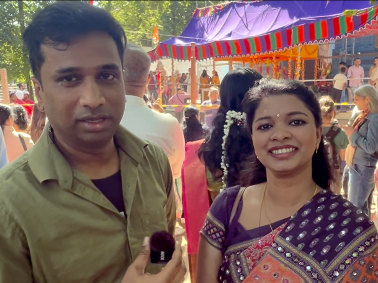 Ram Kumar und seine Frau Akshaya
