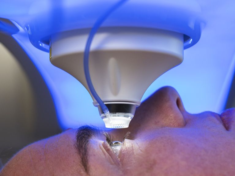Laser corrective eye surgery takes just a few seconds.