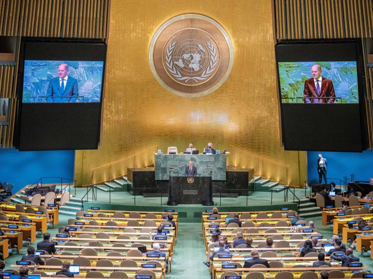 Olaf Scholz at the UN