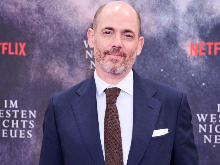 Director Edward Berger at the première of the film, September 2022