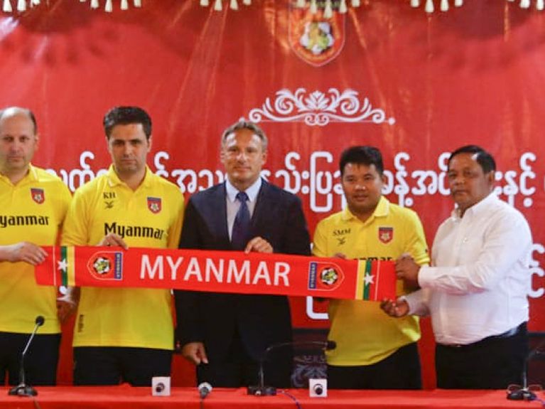 Antoine Hey: the former professional player in Germany’s Bundesliga has been trainer of Myanmar’s national football team since May 2018 