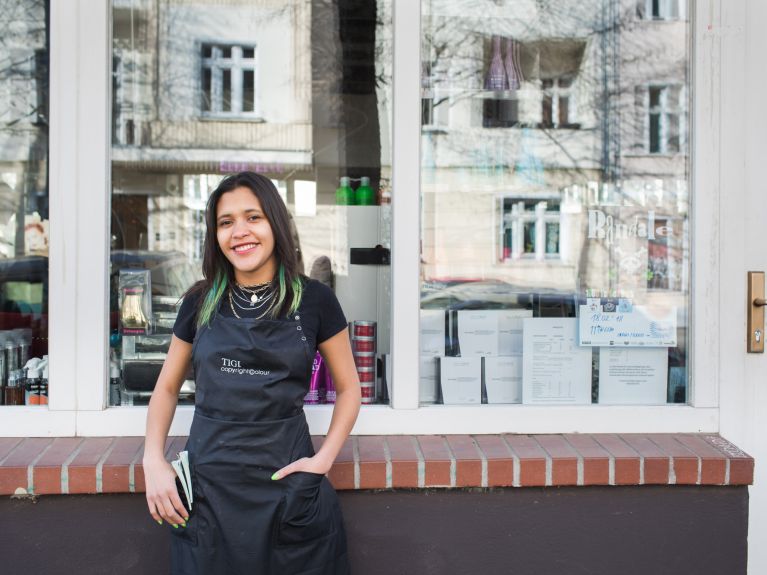 A Berlin Sherlym est pour la première fois vraiment heureuse dans son métier.