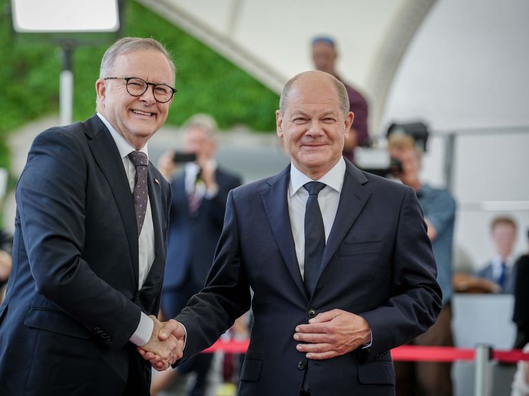 Federal Chancellor Olaf Scholz and Australia's Prime Minister Anthony Albanese in Berlin in July 2023 Federal Chancellor Olaf Scholz and Australia's Prime Minister Anthony Albanese in Berlin in July 2023