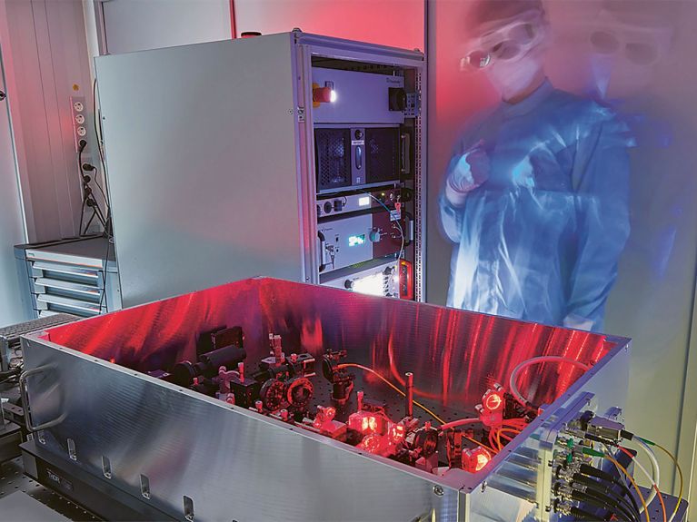 Foco em tecnologias  futuras: A Sociedade  Fraunhofer está  trabalhando intensamente na tecnologia quântica. 