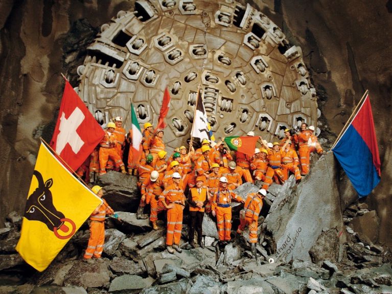 Durchbruch des Gotthardtunnels