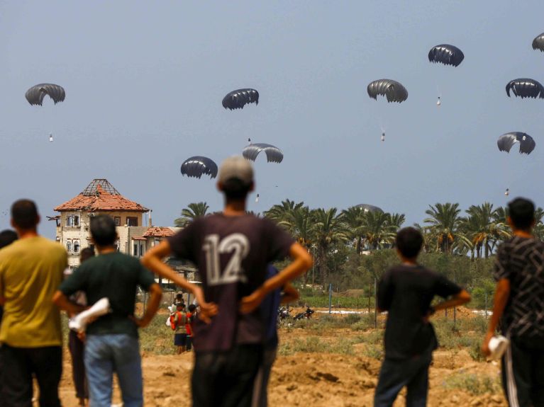 The aim of airdrops is to provide urgent relief in the short term.