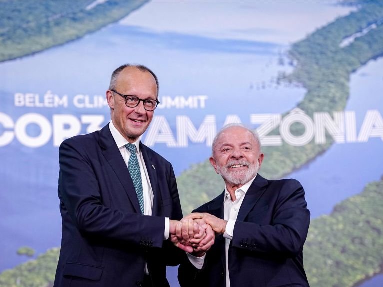 Bundeskanzler Merz und Brasiliens Präsident Lula 