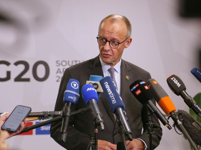 Bundeskanzler Friedrich Merz beim G20-Gipfel in Südafrika. 