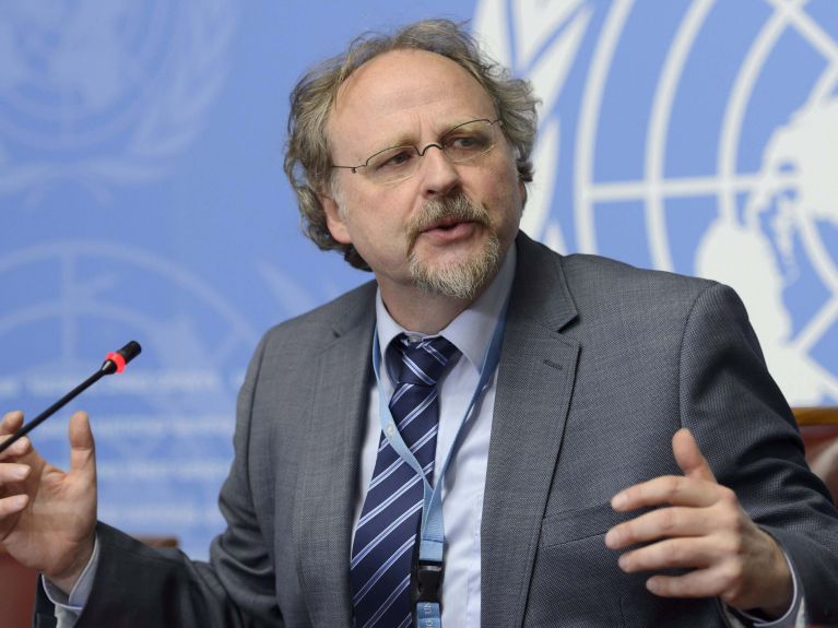 Heiner Bielefeldt cuando era Relator Especial de las Naciones Unidas en 2015