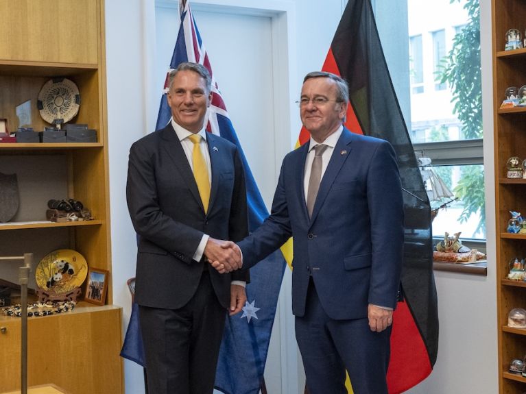 Les ministres de la Défense australien et allemand, Richard Marles et Boris Pistorius
