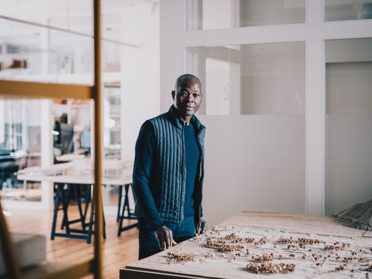 Portrait of the architect Diébédo Francis Kéré in his office in Berlin’s Kreuzberg neighbourhood 