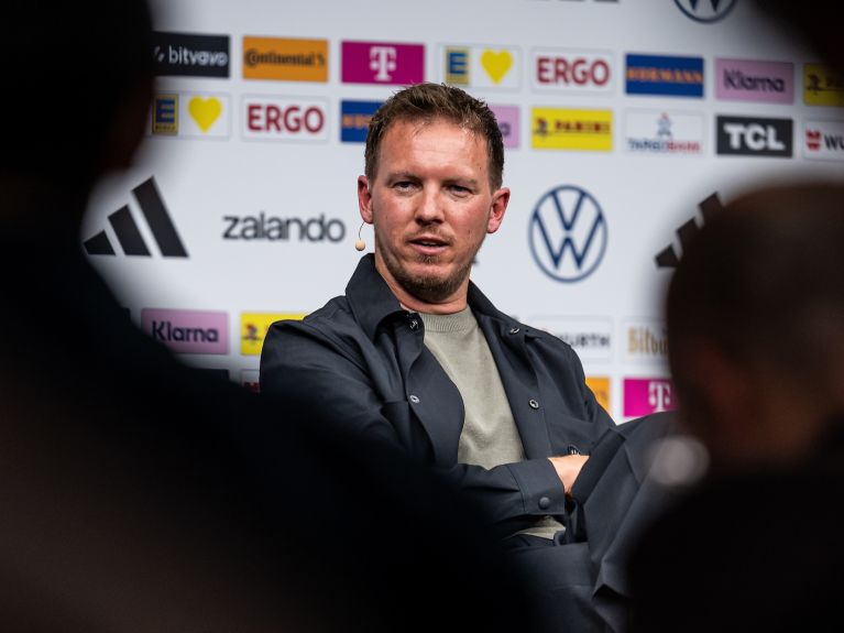 Bundestrainer Julian Nagelsmann bei der Bekanntgabe des deutschen WM-Kaders