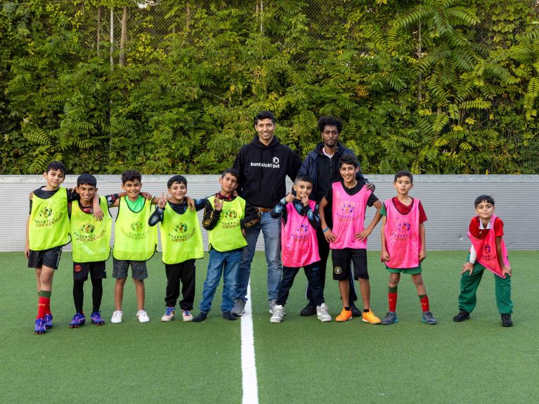 The under-11 team with coach Chebli