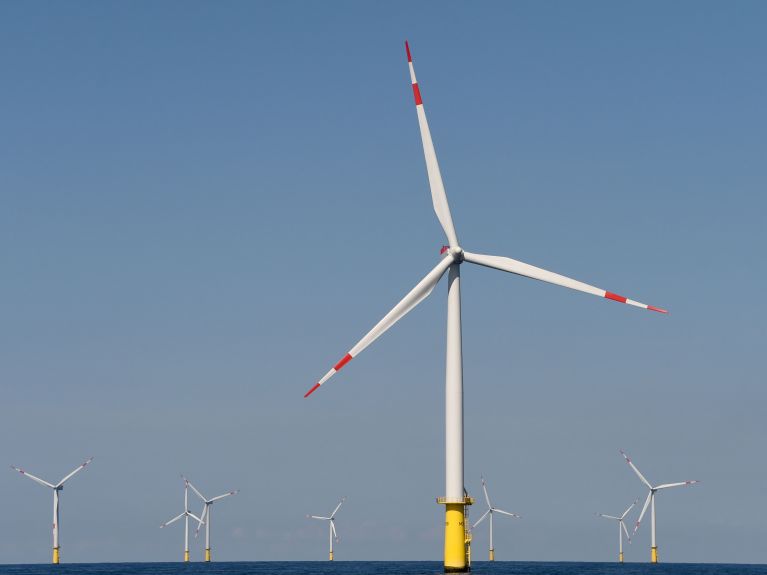 Energy for the future: offshore wind farm near Helgoland