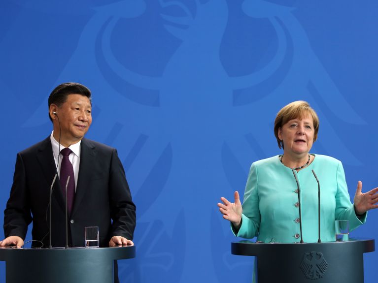 Bundeskanzlerin Angela Merkel und Staats- und Parteichef Xi Jinping