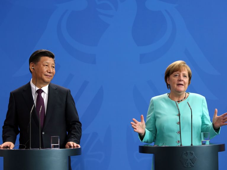 联邦总理Angela Merkel与中国国家及共产党领导人习近平