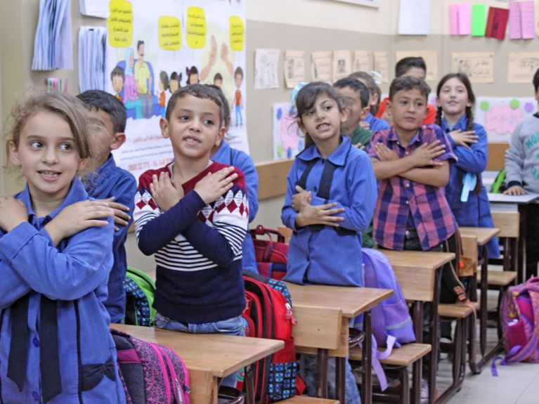 Schulalltag im Flüchtlingslager Zaatari