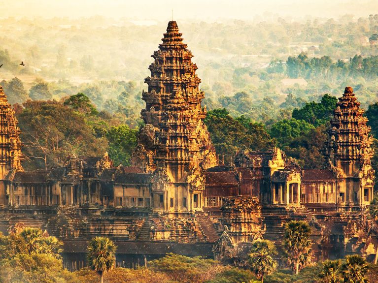 The Angkor temple complex in Cambodia.