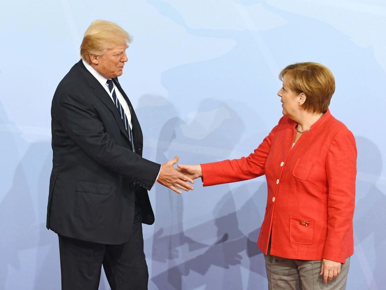 Angela Merkel y Donald Trump