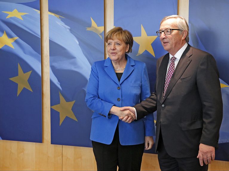 Zusammenarbeit: Angela Merkel und Jean-Claude Juncker