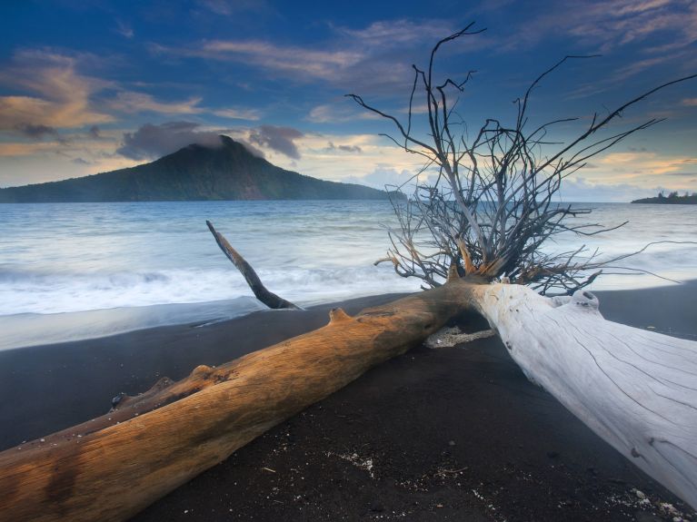 The volcano Anak Krakatoa, the “Child of Krakatoa”