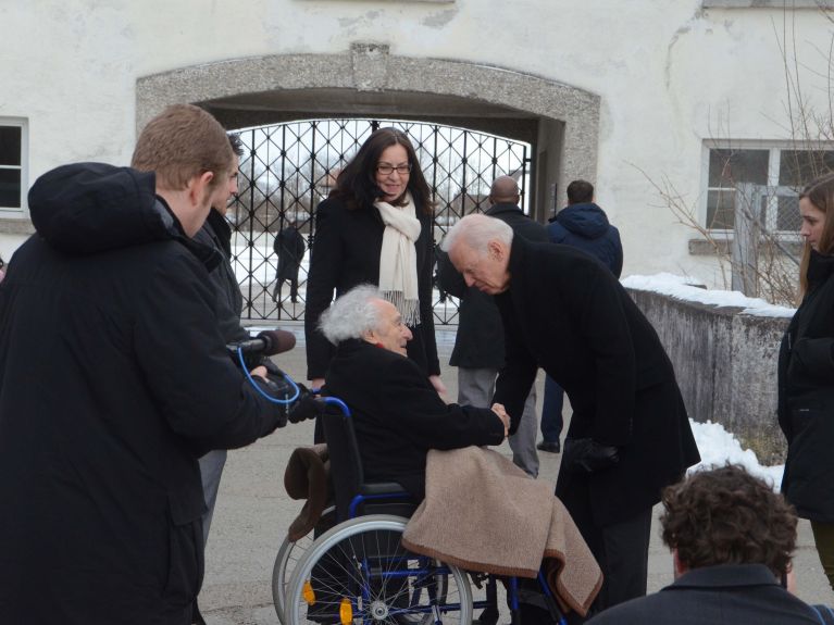Joe Biden visiting the Dachau Concentration Camp Memorial Site in February 2015
