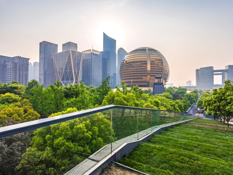 Skyline von Hangzhou, China