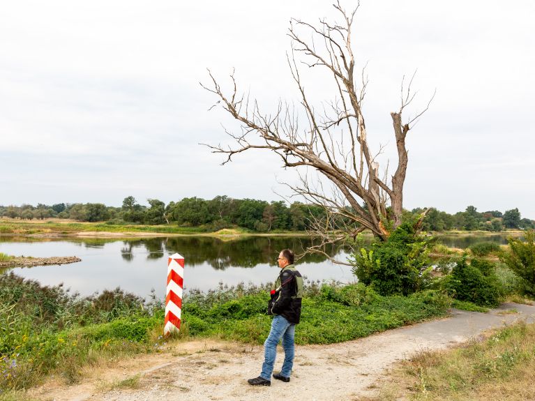 Grenzfluss: die Oder bei Kostrzyn