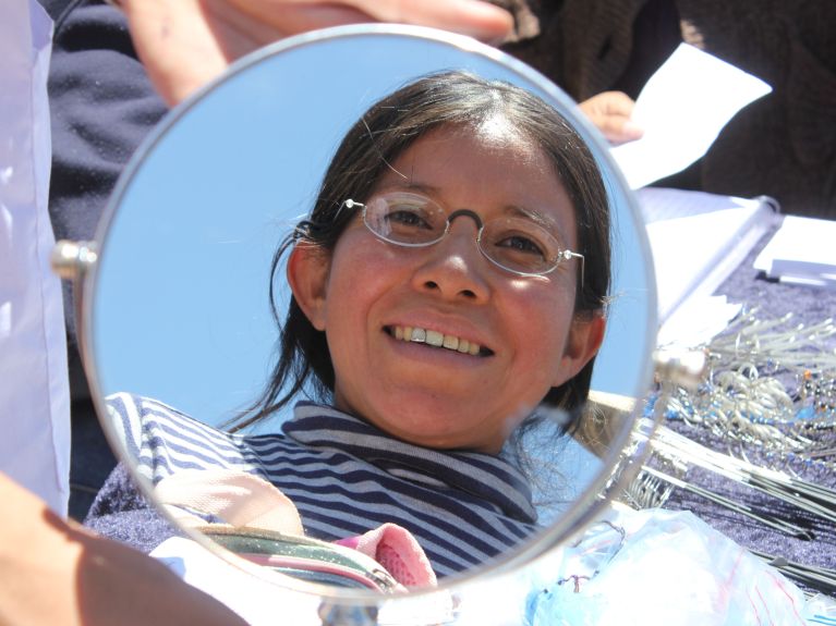Beim „Optiker“ Aufmuth in Bolivien.