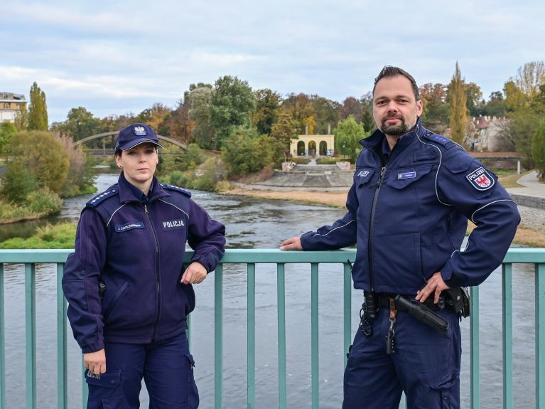 Patrol Wspólnego Zespołu Policyjnego (WZP) w Guben/Gubinie