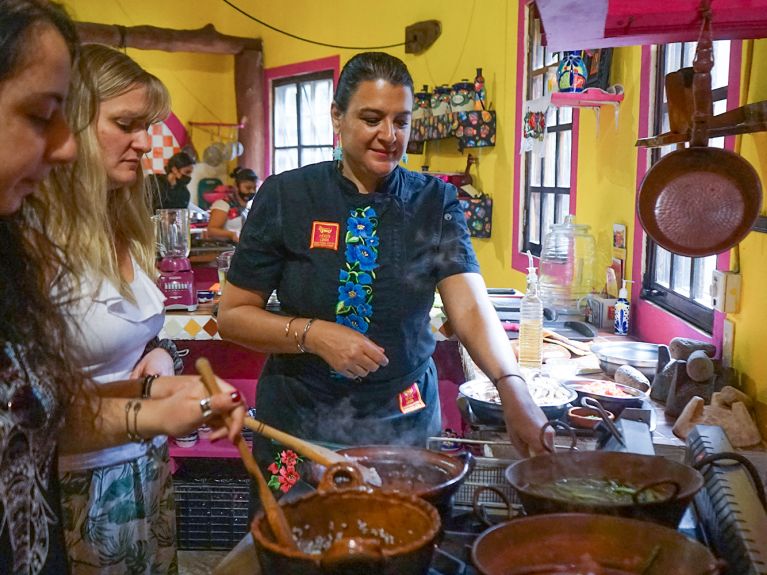 Cozinheira e gerente: Alejandra Treviño 