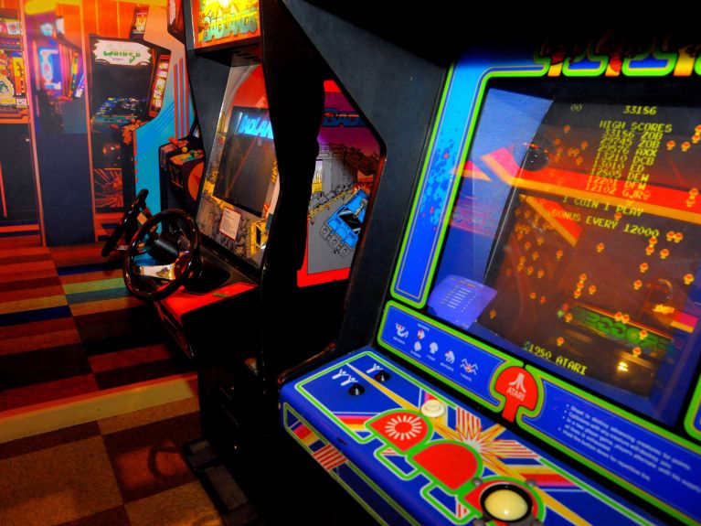 Controladores Arcade no Computerspielemuseum de Berlim