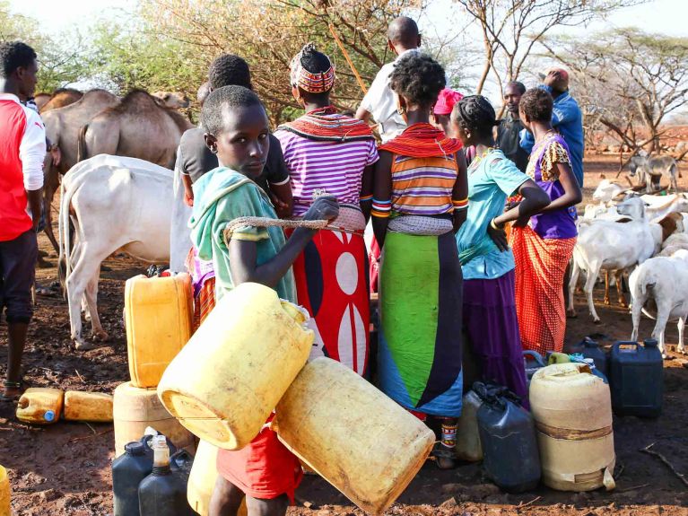 Drought, like here in Kenya, threatens the basis of life.