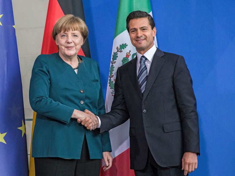 Hannover Messe: Enrique Pena Nieto und Angela Merkel zu Gast in Hannover