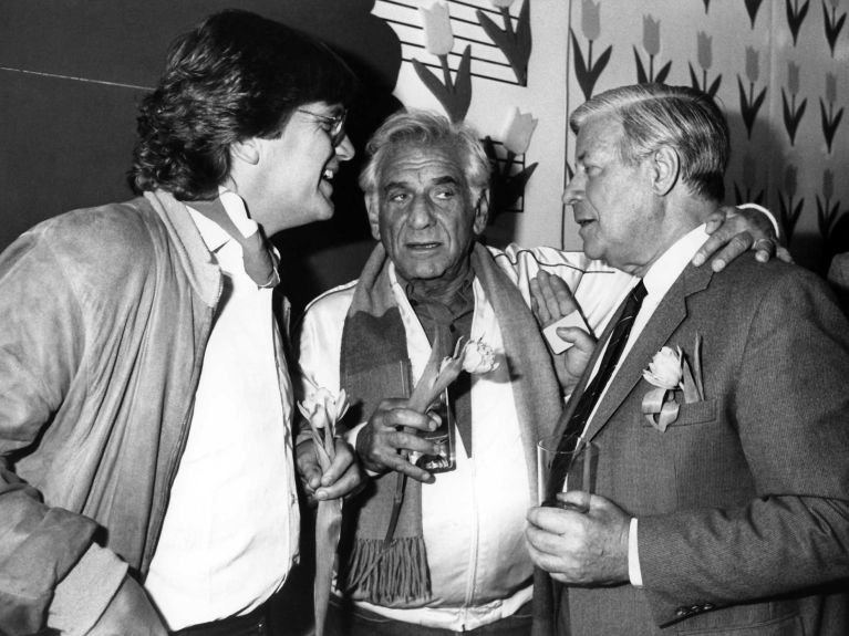 Justus Frantz, Leonard Bernstein and Helmut Schmidt