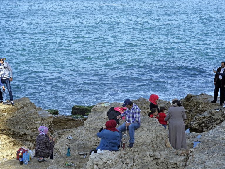 Corniche in Beirut: ein beliebter Treffpunkt Corniche in Beirut: ein beliebter Treffpunkt
