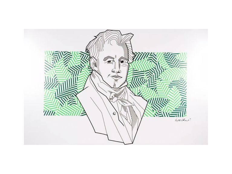 Alexander von Humboldt: Comiczeichnung