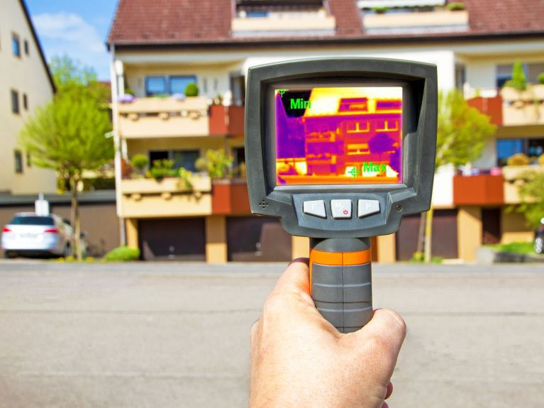 Thermal image of a house Thermal image of a house