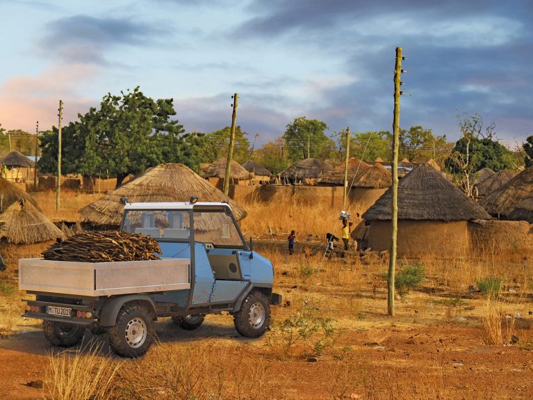 The aCar during trials in Ghana