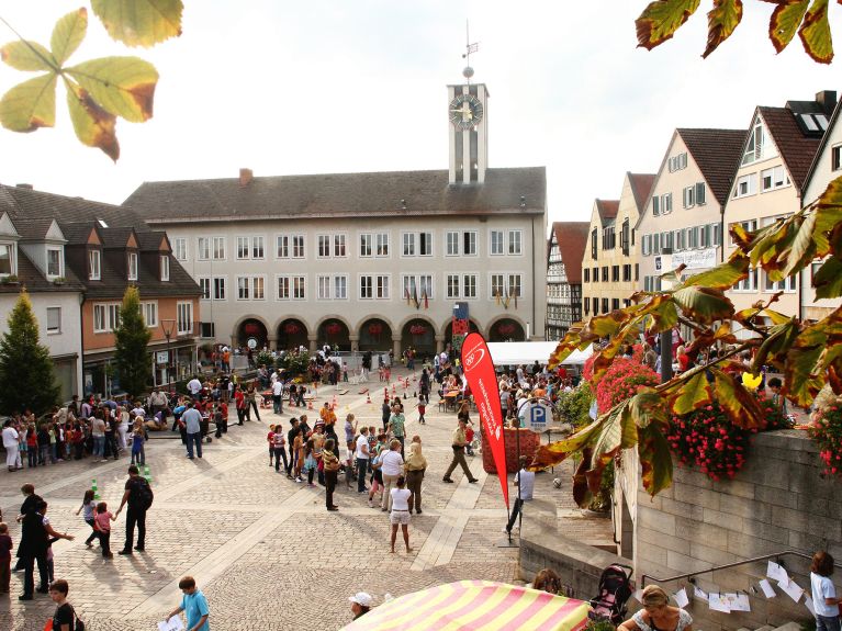 A praça Marktplatz em Böblingen