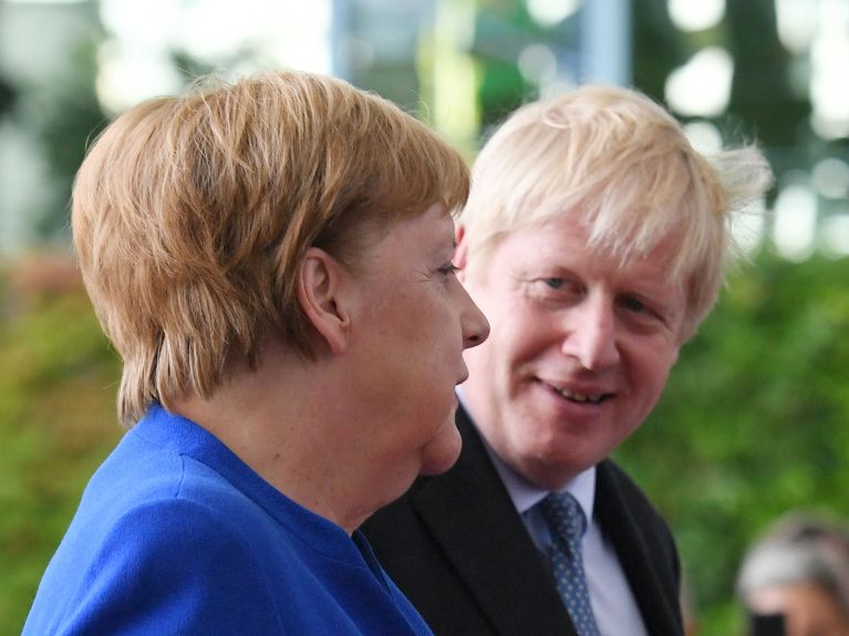 German Chancellor Angela Merkel and British Prime Minister Boris Johnson